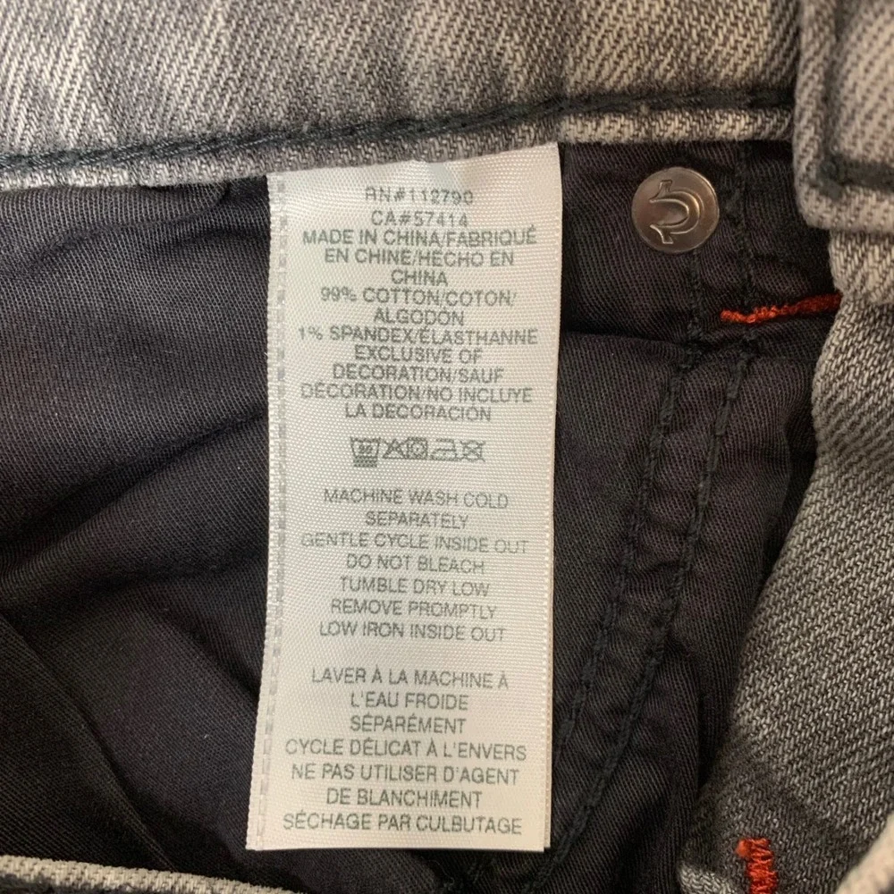 True Religion Geno Relaxed Slim Jeans Mens 28 Grey Excellent Distressed Denim